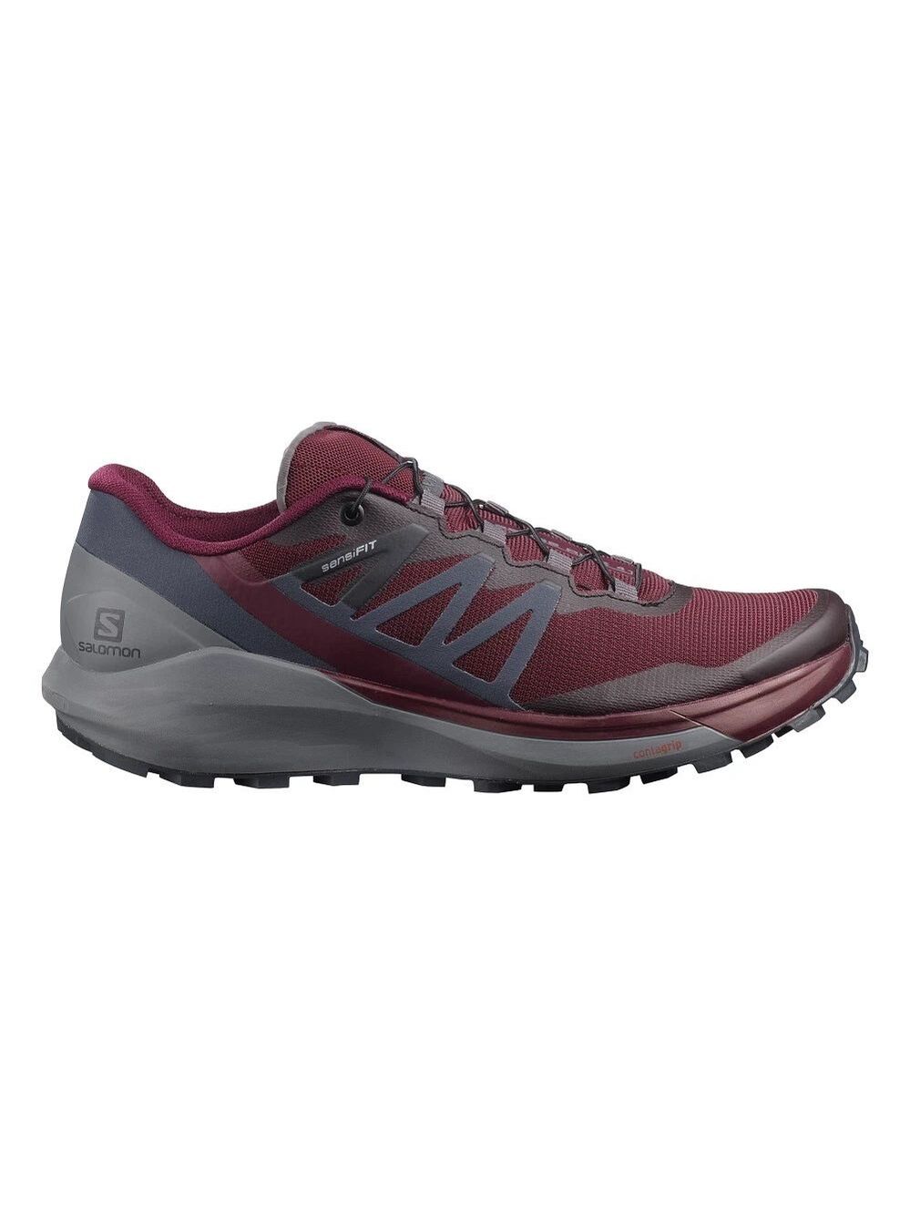 Salomon Sense Ride 4 Trail Running Shoe Sneaker Women Size 7 Wine - Picture 2 of 11